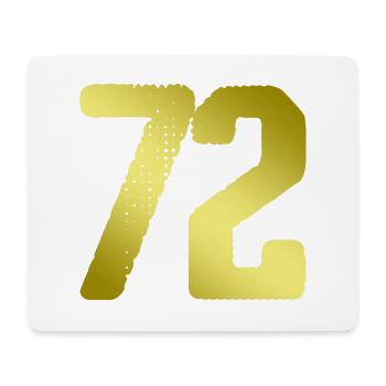 72 Zahl Trikot - Mousepad (Querformat) - Weiß - Vorne
