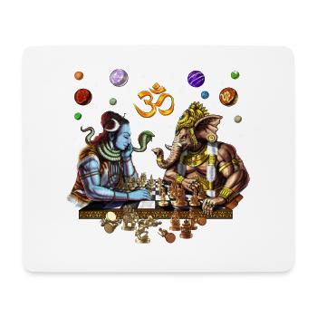 Shiva vs Ganesha - Mouse Pad (horizontal) - white - Front