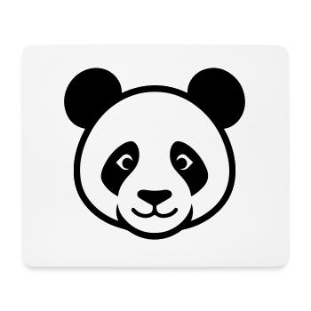 Panda Head - Mouse Pad (horizontal) - white - Front