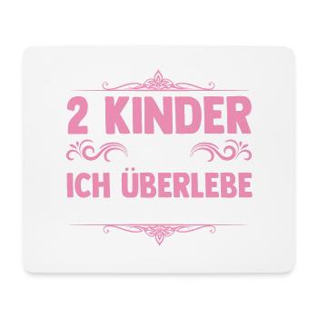Mama Von 2 Kindern - Mousepad (Querformat) - Weiß - Vorne