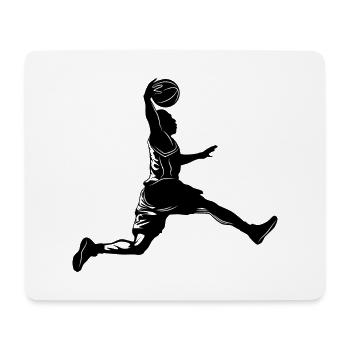 Basketball Silhouette - Mouse Pad (horizontal) - white - Front