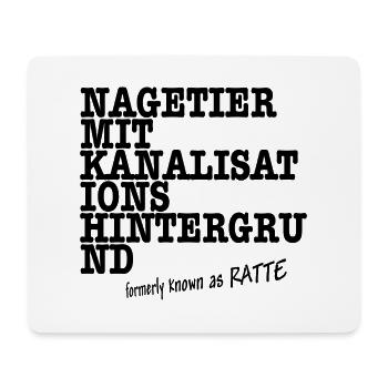 ratte new black - Mousepad (Querformat) - Weiß - Vorne