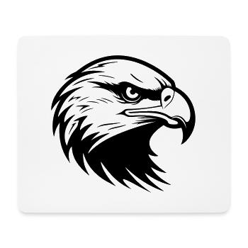 Adler Kopf Silhouette - Mousepad (Querformat) - Weiß - Vorne