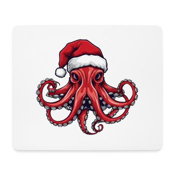 Oktopus Krake Weihnachten Portät - Mousepad (Querformat) - Weiß - Vorne