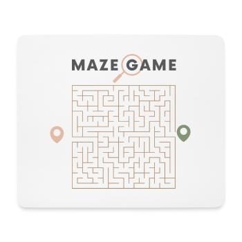 Jeu de labyrinthe - Tapis de souris (format paysage) - blanc - Devant