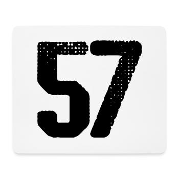57 number jersey - Mouse Pad (horizontal) - white - Front