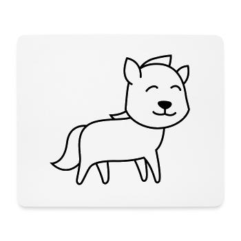 Hyäne Comic Tier - Mousepad (Querformat) - Weiß - Vorne