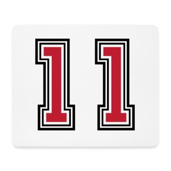 11 Zahl symbol - Mousepad (Querformat) - Weiß - Vorne