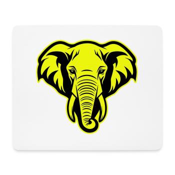 Elephant Head Portrait Icon - Mouse Pad (horizontal) - white - Front
