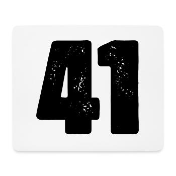Maillot à 41 numéros - Tapis de souris (format paysage) - blanc - Devant