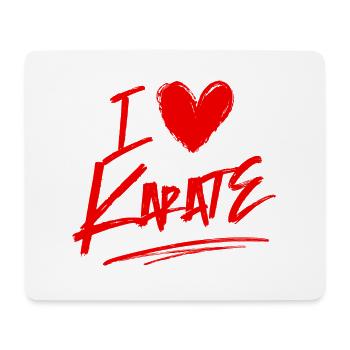 Ich liebe Karate - Mousepad (Querformat) - Weiß - Vorne