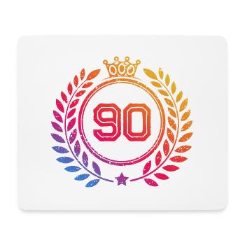 90 Number wreath - Mouse Pad (horizontal) - white - Front