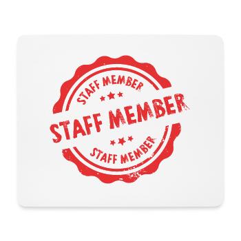 Staff Stamp - Mouse Pad (horizontal) - white - Front