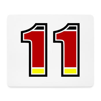 Maillot Allemagne numéro 11 - Tapis de souris (format paysage) - blanc - Devant