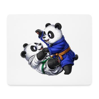 Pandabären Jiu-Jitsu - Mousepad (Querformat) - Weiß - Vorne