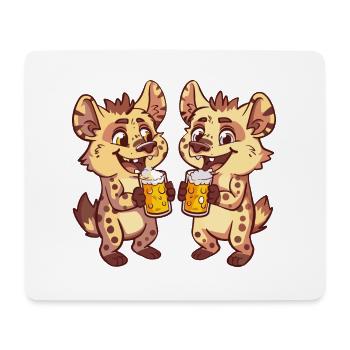 Hyäne Bier Party Trinken - Mousepad (Querformat) - Weiß - Vorne