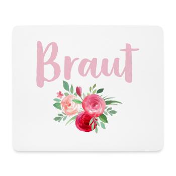 Braut Rosen romantisch Junggesellinnenabschied - Mousepad (Querformat) - Weiß - Vorne