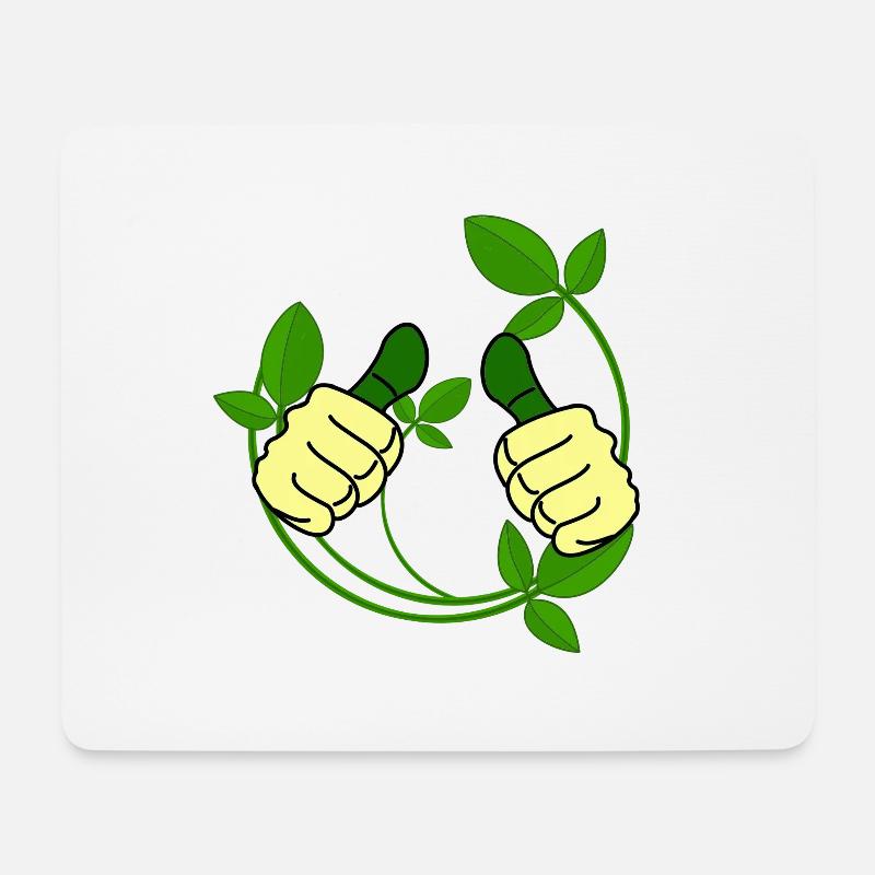 Grüner Daumen, Garten - Mousepad (Querformat) - Weiß