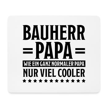 Bauherr Lustiger Spruch Hausbau Richtfest Geschenk - Mousepad (Querformat) - Weiß - Vorne