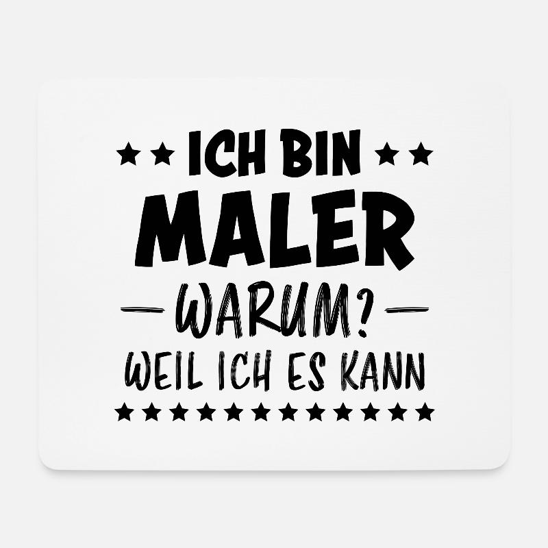 Maler Witz Spruch Meister Lackierer Maler Geschenk - Mousepad (Querformat) - Weiß