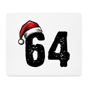 64 Numéro Noël - Tapis de souris (format paysage) - blanc - Devant