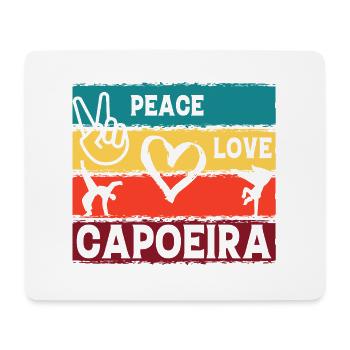 Peace Love Capoeira - Mouse Pad (horizontal) - white - Front