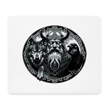 Odin Viking Valhalla Viking Hammer Thor Odin - Mouse Pad (horizontal) - white - Front