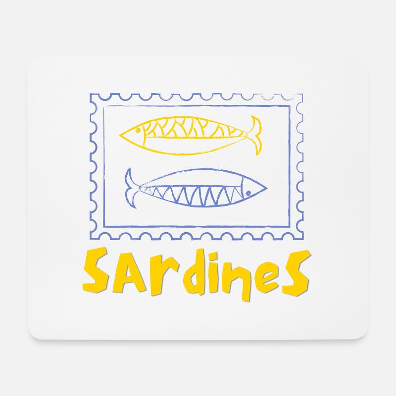 Sardinen-Dose - Mousepad (Querformat) - Weiß