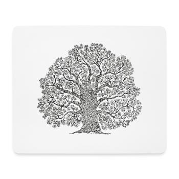 Baum des Lebens - Yggdrasil - Mousepad (Querformat) - Weiß - Vorne
