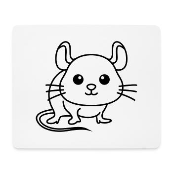Mouse Comic Animal - Mouse Pad (horizontal) - white - Front