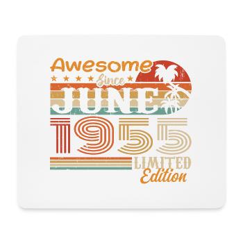 June 1955 Retro Vintage Juni 1955 birthday - Mouse Pad (horizontal) - white - Front