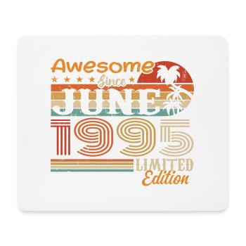 June 1995 Retro Vintage Juni 1995 birthday - Mouse Pad (horizontal) - white - Front