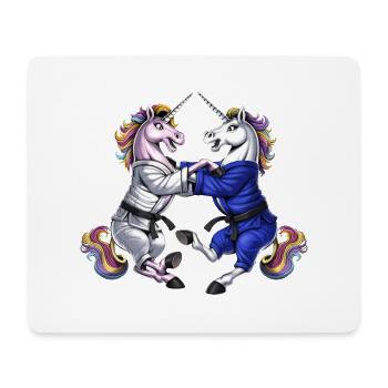 Licornes Jiu-Jitsu Lutte - Tapis de souris (format paysage) - blanc - Devant