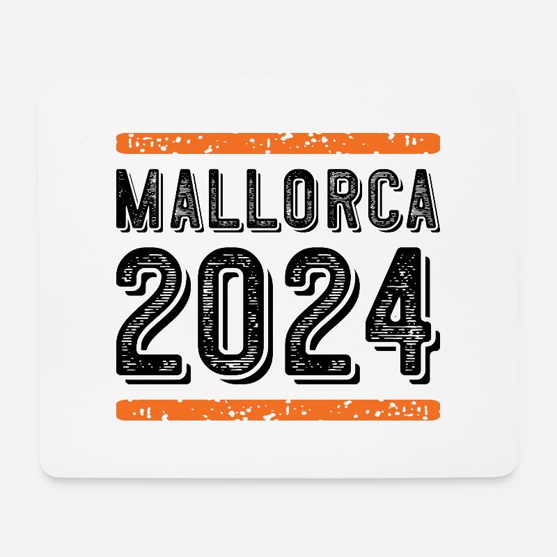 Mallorca 2024 Vintage - Mousepad (Querformat) - Weiß