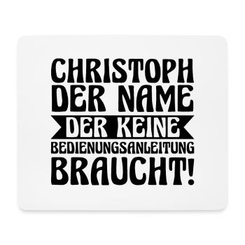 Vorname Chris Christoph - Mousepad (Querformat) - Weiß - Vorne