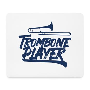 Trombone player musician trombonist - Mouse Pad (horizontal) - white - Front