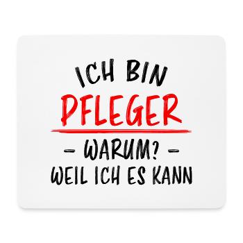 Pfleger Lustiger Spruch Altenpfleger Job Geschenk - Mousepad (Querformat) - Weiß - Vorne