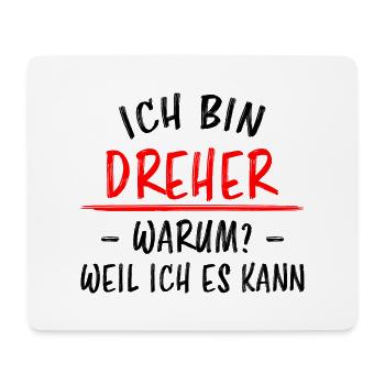 Dreher Lustiger Spruch Job Drehmaschinen Geschenk - Mousepad (Querformat) - Weiß - Vorne