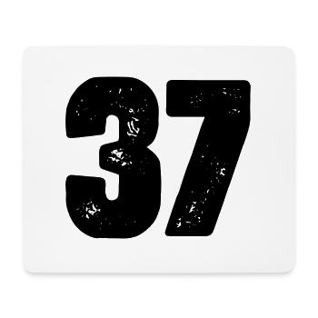 Maillot numéro 37 - Tapis de souris (format paysage) - blanc - Devant
