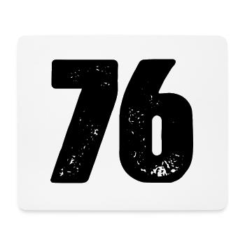 76 number jersey - Mouse Pad (horizontal) - white - Front