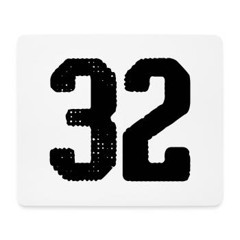 32 number jersey - Mouse Pad (horizontal) - white - Front