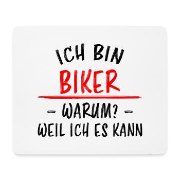 Biker Lustig Spruch Bike Fahrrad Motorrad Geschenk - Mousepad (Querformat) - Weiß - Vorne
