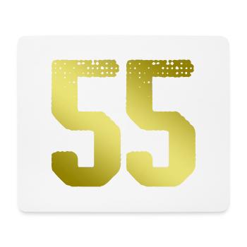 55 number jersey - Mouse Pad (horizontal) - white - Front