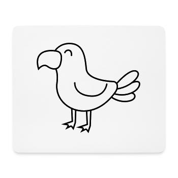 Adler Comic Tier - Mousepad (Querformat) - Weiß - Vorne