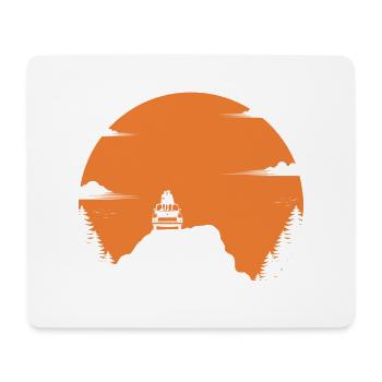 Coucher de soleil (Trabi Lovers Edition) - Tapis de souris (format paysage) - blanc - Devant