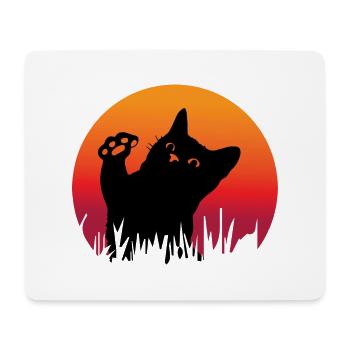 Cute cat - black cat - Mouse Pad (horizontal) - white - Front
