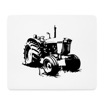 Traktor Farmer Symbol Bauer - Mousepad (Querformat) - Weiß - Vorne