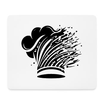 Chef's Hat Silhouette Cooking Chef - Tapis de souris (format paysage) - blanc - Devant