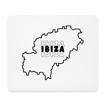 Karte von der Insel von Ibiza Spanien Balearen - Mousepad (Querformat) - Weiß - Vorne