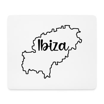 Karte von der Insel von Ibiza Spanien Balearen - Mousepad (Querformat) - Weiß - Vorne